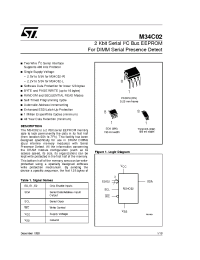 Datasheet M34C02DW manufacturer STMicroelectronics