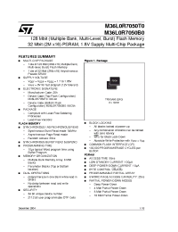 Datasheet M36L0R7050B0ZAQE manufacturer STMicroelectronics