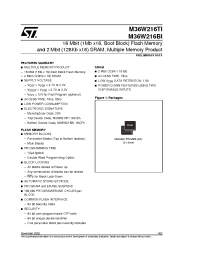 Datasheet M36W216B manufacturer STMicroelectronics