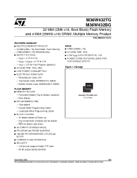 Datasheet M36W432BG70ZA1T производства STMicroelectronics