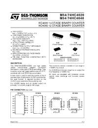 Datasheet M54HC4020F1R manufacturer STMicroelectronics