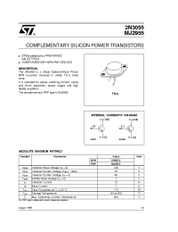 Datasheet MJ2955 manufacturer STMicroelectronics