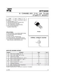 Datasheet MTP3055E производства STMicroelectronics