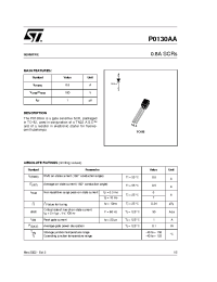 Datasheet P0130AA1EA3 manufacturer STMicroelectronics