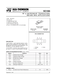 Datasheet SD1398 manufacturer STMicroelectronics