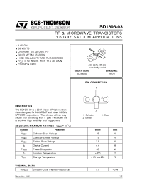 Datasheet SD1893-03 manufacturer STMicroelectronics