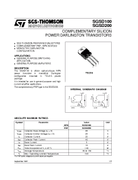 Datasheet SGSD100 manufacturer STMicroelectronics