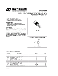 Datasheet SGSF344 manufacturer STMicroelectronics