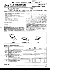 Datasheet SGSF461 manufacturer STMicroelectronics