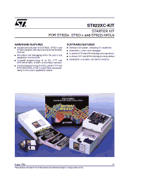 Datasheet ST622XC-KIT manufacturer STMicroelectronics
