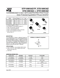 Datasheet STB15NK50Z manufacturer STMicroelectronics
