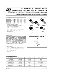 Datasheet STB5BK50Z-1 manufacturer STMicroelectronics
