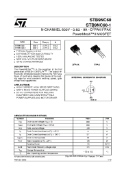 Datasheet STB9NC60-1 manufacturer STMicroelectronics