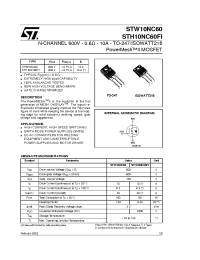 Datasheet STH10NC60 manufacturer STMicroelectronics