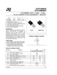Datasheet STH15NB50 manufacturer STMicroelectronics
