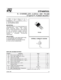 Datasheet STP40NF03L manufacturer STMicroelectronics
