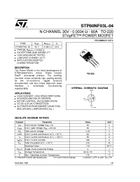 Datasheet STP80NF03L-04 manufacturer STMicroelectronics