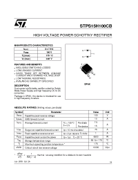 Datasheet STPS15H100CB manufacturer STMicroelectronics