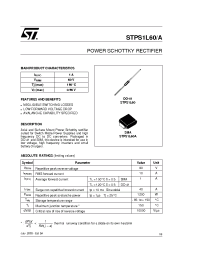 Datasheet STPS1L60A manufacturer STMicroelectronics