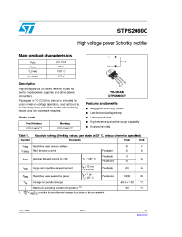 Datasheet STPS2060C manufacturer STMicroelectronics