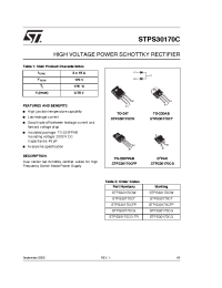 Datasheet STPS30170CG-TR производства STMicroelectronics