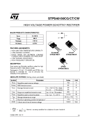 Datasheet STPS40150CW manufacturer STMicroelectronics