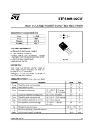 Datasheet STPS40H100 manufacturer STMicroelectronics