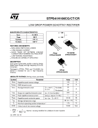 Datasheet STPS41H100CG-TR manufacturer STMicroelectronics