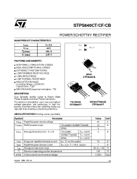 Datasheet STPS640CB manufacturer STMicroelectronics