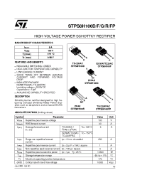 Datasheet STPS8H100R manufacturer STMicroelectronics