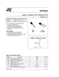 Datasheet STPSA92 manufacturer STMicroelectronics