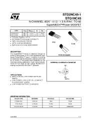Datasheet STQ1NC45 manufacturer STMicroelectronics