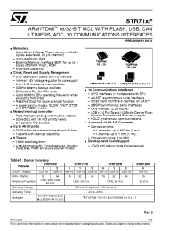 Datasheet STR712FR0H6 производства STMicroelectronics