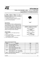 Datasheet STS1DNC45 manufacturer STMicroelectronics