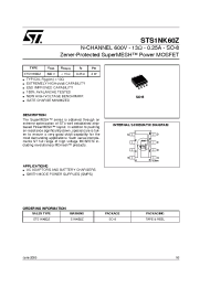 Datasheet STS1NK60Z manufacturer STMicroelectronics