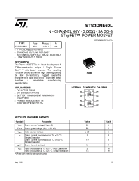 Datasheet STS3DNE60L manufacturer STMicroelectronics