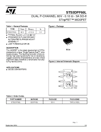 Datasheet STS3DPF60L manufacturer STMicroelectronics