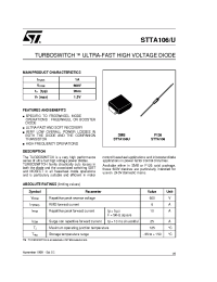 Datasheet STTA106RL manufacturer STMicroelectronics