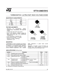 Datasheet STTA1206 manufacturer STMicroelectronics