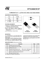 Datasheet STTA3006CP manufacturer STMicroelectronics