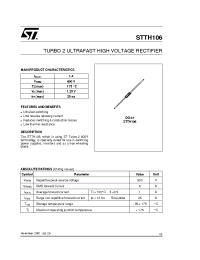 Datasheet STTH106 manufacturer STMicroelectronics