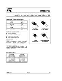 Datasheet STTH12R06DI manufacturer STMicroelectronics
