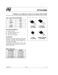 Datasheet STTH12R06DIRG manufacturer STMicroelectronics