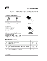 Datasheet STTH12R06FP manufacturer STMicroelectronics
