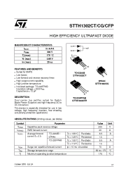 Datasheet STTH1302 manufacturer STMicroelectronics