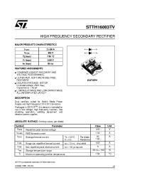 Datasheet STTH16003 manufacturer STMicroelectronics