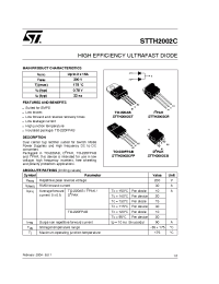 Datasheet STTH1602CFP manufacturer STMicroelectronics