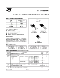 Datasheet STTH16L06CFP manufacturer STMicroelectronics