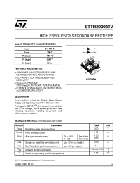 Datasheet STTH20003TV1 manufacturer STMicroelectronics