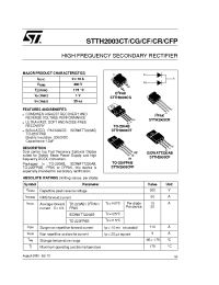 Datasheet STTH2003CG manufacturer STMicroelectronics